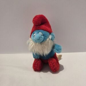 Applause Vintage Smurf Plush Papa Smurf  1980's 5.5 In